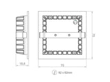 Empotrable led para zonas de paso. Aplique de diseño moderno y minimalista en aluminio. Baliza de señalizamiento para paredes y muros, pasillos, cocinas, escaleras o ascensores.