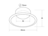 Aro fijo con diseño moderno y elegante. Podrás instalar todas nuestras dicroicas de forma rápida y sencilla. Es ideal para instalar en salones, dormitorios, aseos, oficinas, zonas de paso...