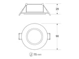Aro basuclante con diseño moderno y elegante. Podrás instalar todas nuestras dicroicas de forma rápida y sencilla. Es ideal para instalar en salones, dormitorios, aseos, oficinas, zonas de paso...