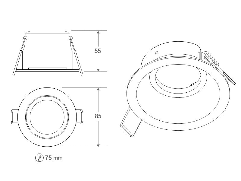 Housing para bombillas GU10 con diseño moderno y elegante. Fabricado en aluminio. Podrás instalar todas nuestras dicroicas de forma rápida y sencilla. Es ideal para instalar en salones, dormitorios, aseos... oficinas, zonas de paso...