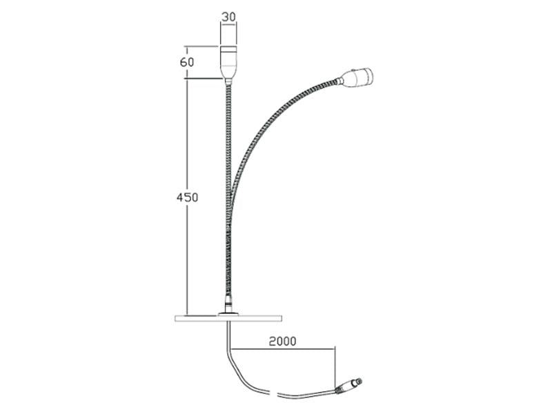 Luminaria flexible de gran calidad con interruptor incorporado para su intalación en pared o mesa. Ofrece iluminación focal muy apropiado para su uso como lámpara de lectura o iluminación en vitrinas.