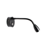 Luminaria flexible de gran calidad con interruptor táctil incorporado para su intalación en pared. Ofrece iluminación focal muy apropiado para su uso como lámpara de lectura o iluminación en vitrinas.