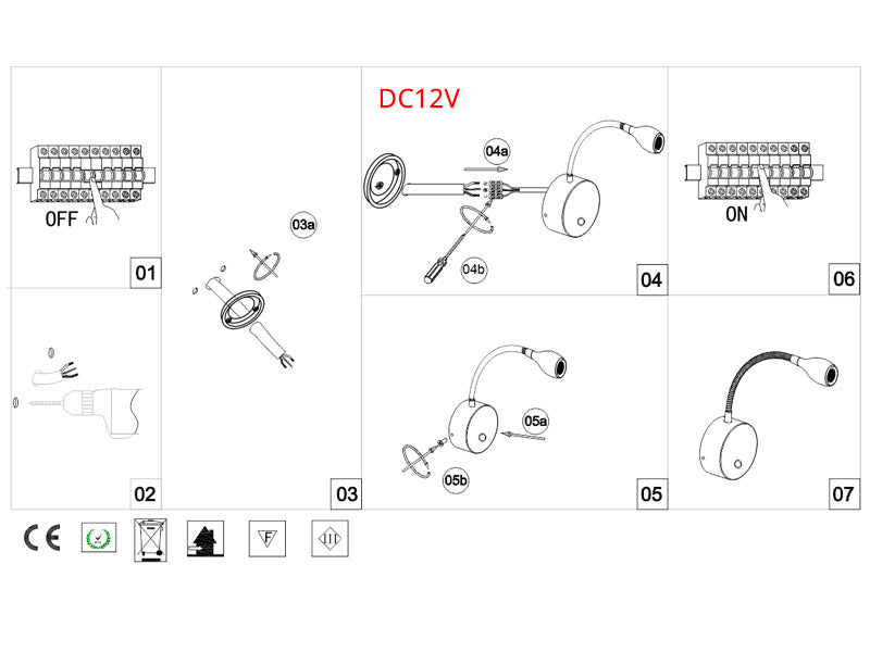 Luminaria flexible de gran calidad con interruptor táctil incorporado para su intalación en pared. Ofrece iluminación focal muy apropiado para su uso como lámpara de lectura o iluminación en vitrinas.