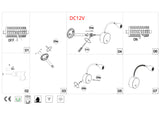 Luminaria flexible de gran calidad con interruptor táctil incorporado para su intalación en pared. Ofrece iluminación focal muy apropiado para su uso como lámpara de lectura o iluminación en vitrinas.