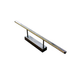 Luminaria led minimalista de acero inoxidable para la iluminación de cuadros. Emite una cortina de luz fría sin emisión de calor y gran eficiencia. Ideal para combinar diferentes tipos de iluminación en estancias, pasillos, baños, entradas o recibidores.