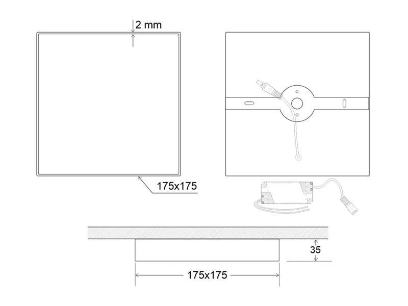 Luminaria led de superficie de gran calidad con cuerpo de aluminio y amplio difusor, chip alto brillo EPISTAR SMD2835, mínimo espesor del marco y gran ángulo de apertura, proporciona iluminación general con una máxima eficiencia. Con nueva difusión de luz Backlight que ofrece 5 años de garantía contra el amarillamiento del panel led. 