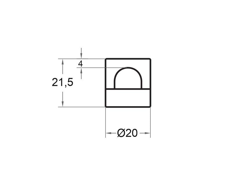 Soporte de fijacción para la composición de iluminación modular de vitrinas VITRA.