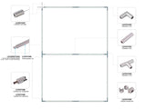 Base de fijacción para la composición de iluminación modular de vitrinas VITRA.