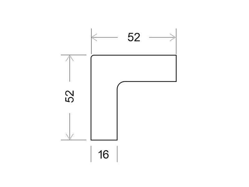 Fijación L para la composición de iluminación modular de vitrinas VITRA.