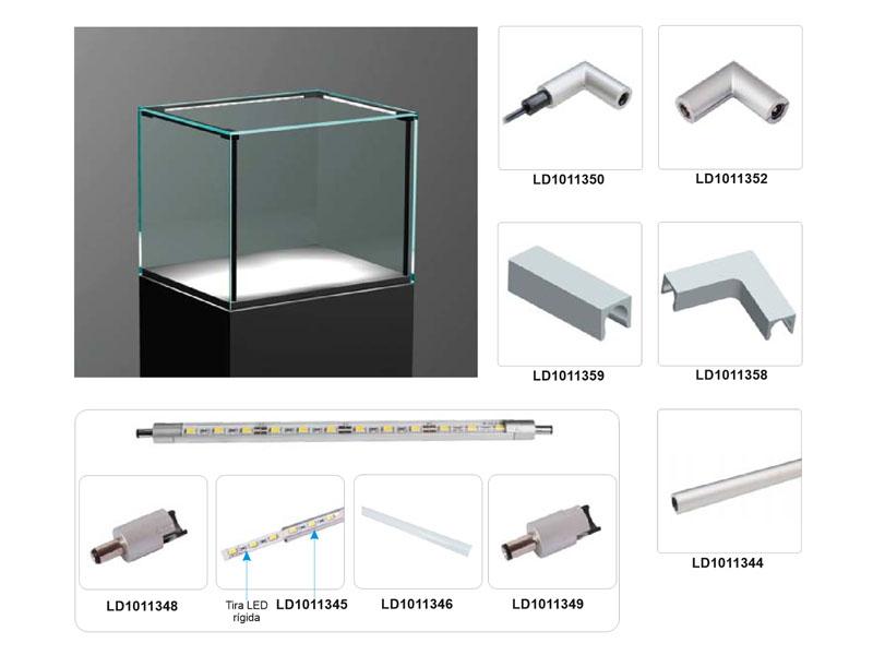 VITRA es el nuevo sistema de iluminación LED patentado que funciona como un sistema modular de fácil instalación y adaptable a cualquier tamaño de vitrina.