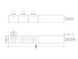 Luminaria de gran calidad que incorpora chip led CREE COB y driver led. Sus tres mini focos pueden ser orientados en cualquier posición para la iluminación de los objetos de la exposición. 