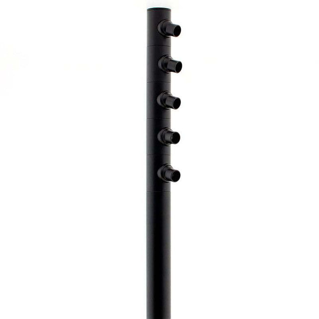 Luminaria de gran calidad que incorpora chip led CREE COB y driver led. Sus cinco mini focos pueden ser orientados en cualquier posición para la iluminación de los objetos de la exposición.