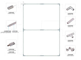 Tubo Aluminio de 2 metros de longitud para la composición de iluminación modular de vitrinas VITRA.