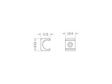 Pieza de fijación a superficie del perfil VITRA para la composición de iluminación modular de vitrinas VITRA.