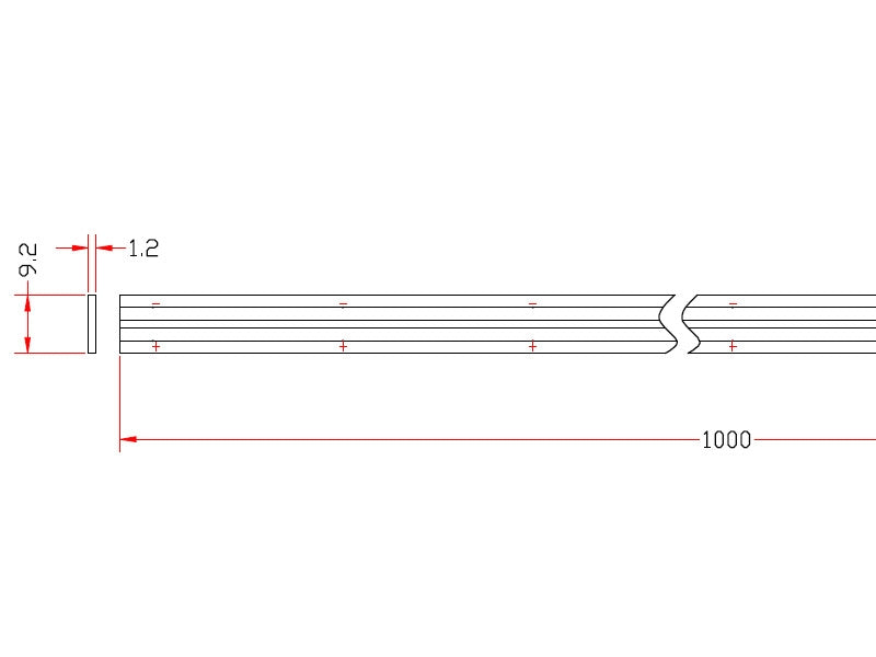 PCB con pistas de conexión para realizar composiciones a medida del sistema VITRA. Permite unir tiras de led rígidas (LD1050273-4-5) entre ellas o entre las tiras led y los conectores rápidos. 