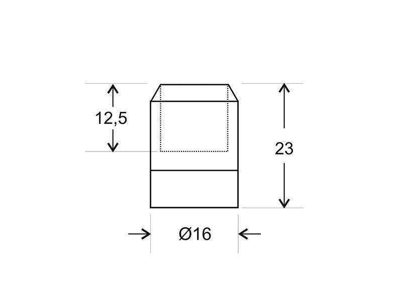 Base de fijacción para la composición de iluminación modular de vitrinas VITRA.