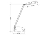 Lámpara de estudio de gran potencia y amplio foco con difusor antideslumbrante que proporciona luz neutra (4000K) para una perfecta iluminación del escritorio. Botonera táctil, temporizador y selector de intensidad. Con un diseño estilizado, moderno y funcional, realizado con materiales de alta calidad y chip led Osram de alta potencia. Orientable en cualquier posición.