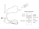 Lámpara singular realizada por artesanos experimentados que aportan una iluminación original y exclusiva para crear ambientes únicos en cualquier lugar. Incluye mando a distancia para apagar/encender, controlar la intensidad y efectos de la luz. Incluye la nueva tira led profesional SAMSUNG SMD2216 - CRI95