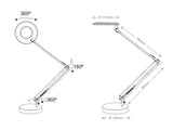 Lámpara led de estudio con brazo articulado que permite dirigir su haz de luz en cualquier dirección. Control táctil con selector de intensidad. Con un diseño clásico y funcional. Realizado con materiales de alta calidad.  