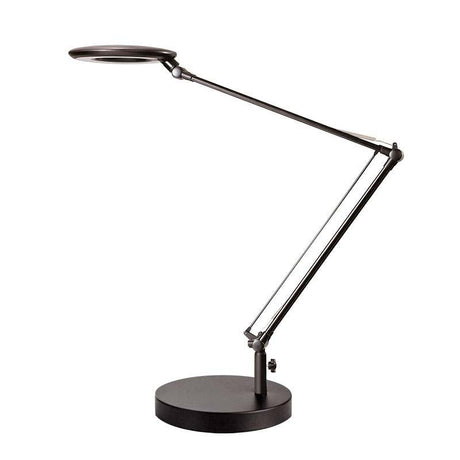 Lámpara led de estudio con brazo articulado que permite dirigir su haz de luz en cualquier dirección. Control táctil con selector de intensidad. Con un diseño clásico y funcional. Realizado con materiales de alta calidad. Incorpora lupa para poder utilizarlo en trabajos de precisión.