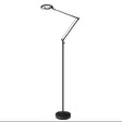 Lámpara led de pie con brazo articulado que permite dirigir su haz de luz en cualquier dirección. Control táctil con selector de intensidad. Con un diseño clásico y funcional. Realizado con materiales de alta calidad.  
