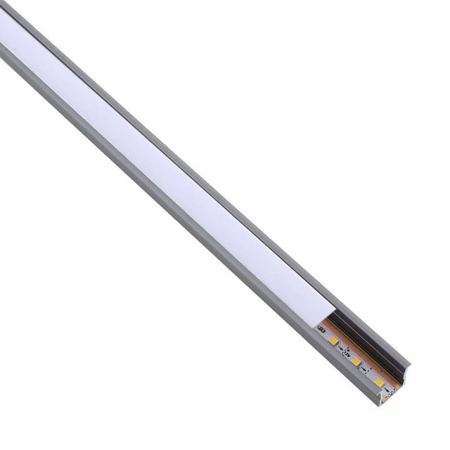 Perfil con tira led incorporada SMS2025, 110lm/w, se puede cortar cada 9mm. Barra led para realizar fácilmente instalaciones con iluminación LINEAL de forma sencilla. Especialmente indicado para iluminación general, acentuación, decoración de todo tipo de espacios. De muy bajo consumo y una gran luminosidad.