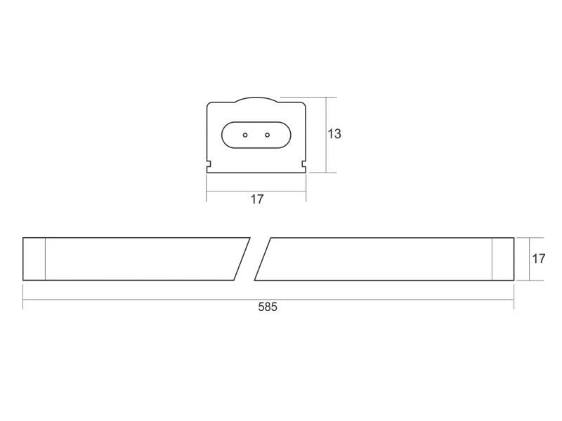 Barra led para de reducidas dimensiones y 60cm de largo que abre nuevas posibilidades a la iluminación lineal. Especialmente concebidas para la iluminación de interiores de armarios, estanterías, baldas, caravanas, etc. 