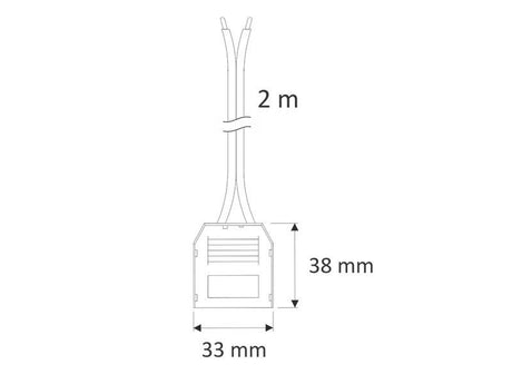 Distribuidor con 3 entradas hembra para cables de conexión rápida.