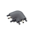 Conector en forma de L (90º) para interconectar barras led FINGER Led de 50, 80 y 100cm para conseguir instalaciones de iluminación lineal de forma fácil y sencilla.
