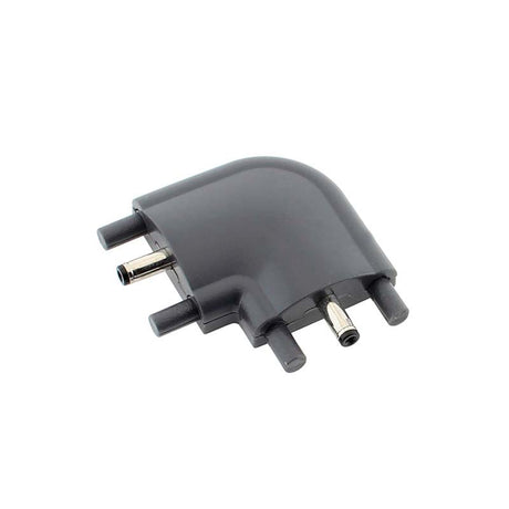 Conector en forma de L (90º) para interconectar barras led FINGER Led de 50, 80 y 100cm para conseguir instalaciones de iluminación lineal de forma fácil y sencilla.