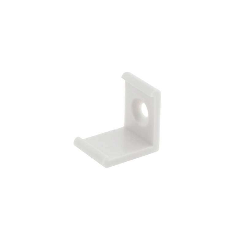 Clip montaje tira led para sujetar los perfiles led a cualquier superficie. (1 unidad), plástico