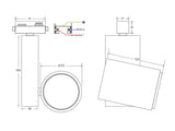 Proyector para carril led con conector monofásico, de calidad profesional con chip led CITIZEN y driver certificado TUV con cuerpo en aluminio y lacado en color blanco mate, incluye conector a carril. Indicado para todo tipo de iluminación técnica, Uso comercial y profesional, oficinas, salas de exposiciones, etc.