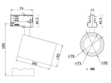 Proyector de carril para expositores de pescadería, su luz blanca fría reflejada en el hielo picado crea una sugerente sensación de "recién pescado". Con conector monofásico, de calidad profesional con driver certificado TUV con cuerpo en aluminio y lacado en color blanco mate. Haz que el pescado parezca más fresco y apetitoso con la iluminación Led para Pescaderías de Ledbox. Luz brillante sin decoloración. 