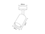 Housing de superficie articulado para bombillas con casquillo GU10