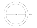 Aro Supletorio para Downlight con interior de Ø 208mm y exterior de Ø 255mm que permite adaptar la luminaria al hueco existente sin necesidad de realizar obras adicionales.