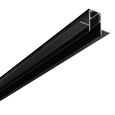 Carril de 1 metro de longitud de color negro para empotrar. Incorpora banda magnética y pistas eléctricas para conectar las luminarias MAGNETIC de forma rápida y fácil.