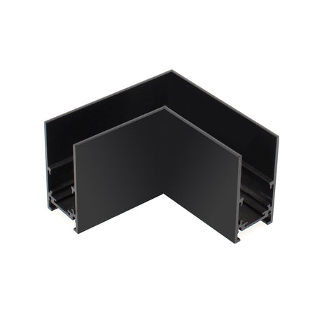 Pieza en forma de L para conectar dos tramos de carril magnético superficie.
