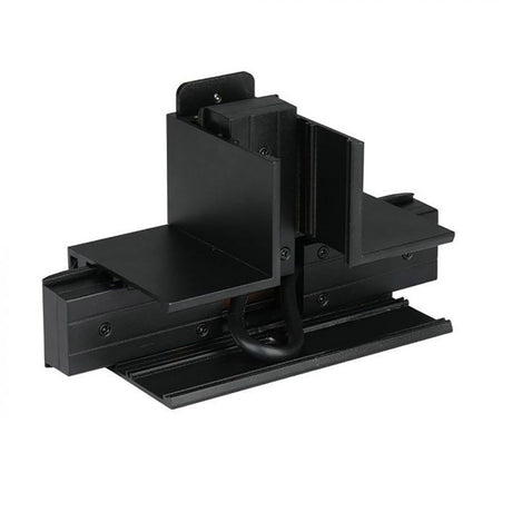 Pieza en forma de T para conectar dos tramos de carril magnético superficie.