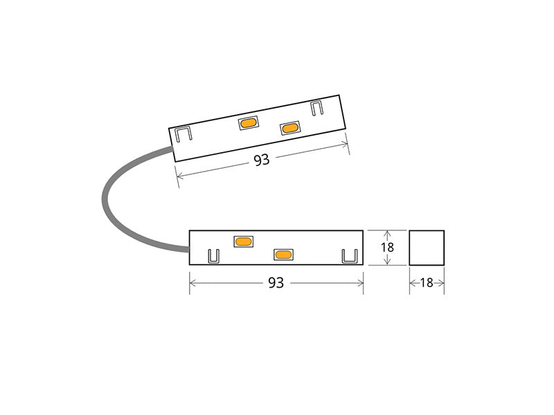 Conector interno para conectar los carriles de alimentación del carril magnético.