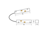 Conector interno para conectar los carriles de alimentación del carril magnético.