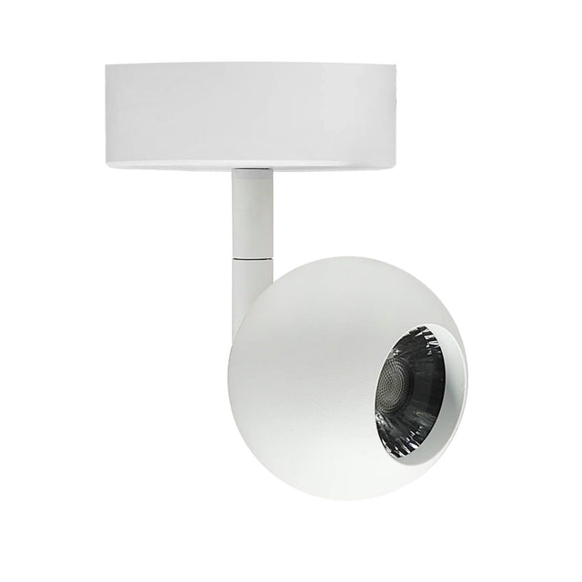 Foco led de superficie, de reducidas dimensiones, orientable en todas direcciones y fabricación de alta calidad en aluminio. Con chip led Bridgelux y driver GXTronic con selector de color de luz (blanco cálido, neutro o frío) y selector de potencia (5, 8 ó 12W). 9 opciones en un solo producto. 