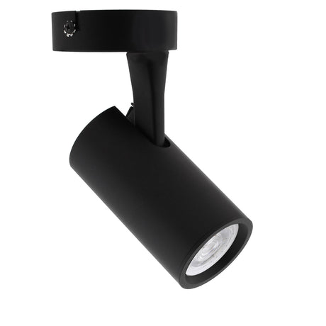 Foco led de superficie, de reducidas dimensiones, orientable en todas direcciones y fabricación de alta calidad en aluminio. Con bombilla GU10 de 7W. Indicado para todo tipo de iluminación técnica.