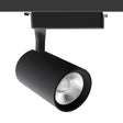 Proyector para carril led con conector monofásico, orientable en todas direcciones y fabricación de alta calidad en aluminio y lacado en color negro mate, incluye conector carril monofónico. Indicado para todo tipo de iluminación técnica, Uso comercial y profesional, oficinas, salas de exposiciones, etc. Con chip led Bridgelux y CRI>90