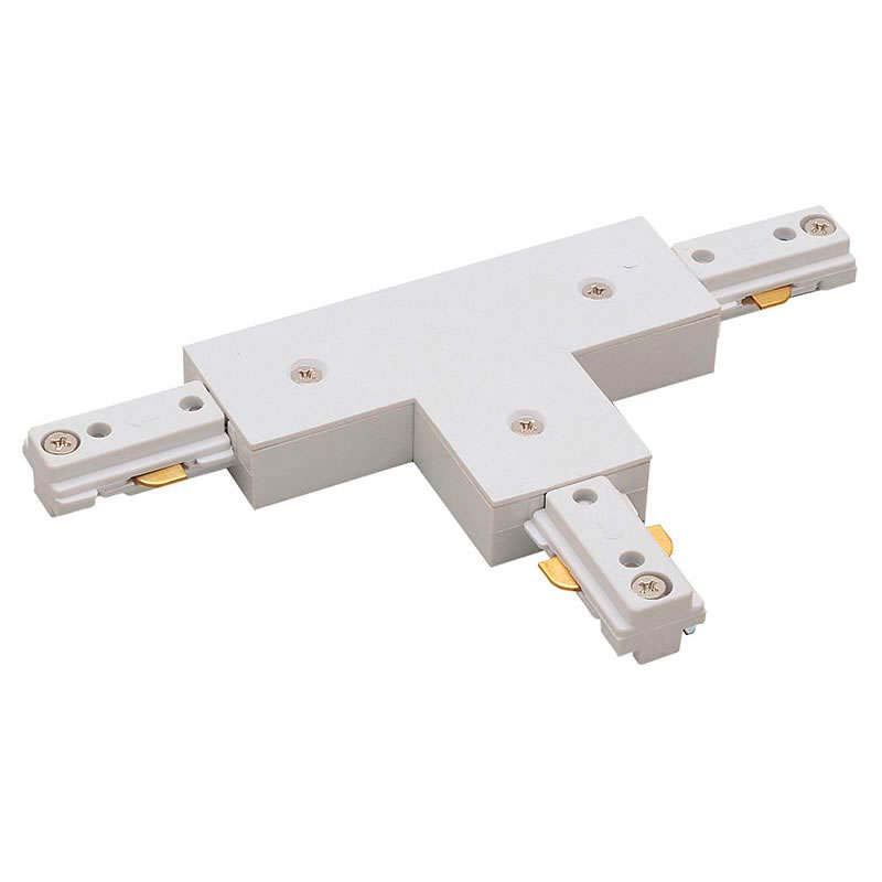 Conector lineal para unir y alimentar eléctricamente dos tramos de carril.