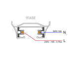 Conector para unir carriles monofásicos. Color negro. De fácil instalación