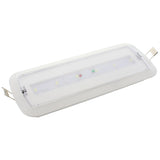 Luminaria LED de emergencia de alta calidad con Auto Diagnóstico, incluye kit para empotrar en techo, más de 180 minutos de autonomía con su batería recargable de Ni-Cd. Configurable como Modo permanente y No permanente. Luz para señalización de salidas, puertas, ascensores, zonas de paso o comunes.