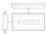 Luminaria LED de emergencia con auto diagnóstico de alta calidad para instalar en superficie o empotrada, más de 180 minutos de autonomía con su batería recargable de Ni-Cd. Configurable como Modo permanente y No permanente. Luz para señalización de salidas, puertas, ascensores, zonas de paso o comunes.