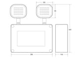 Luminaria LED de emergencia con auto-diagnóstico de alta calidad y capacidad adaptada para espacios amplios. Más de 180 minutos de autonomía con su batería recargable de Ni-Cd 6V, 4.5Ah. Luz para señalización de salidas, puertas, ascensores, zonas de paso o comunes.