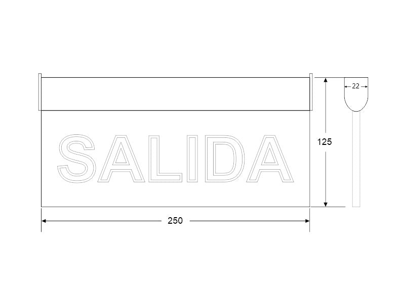 Luz de señalización con tecnología LED. Ofrece Luz de forma permanente iluminando la señalética en todo momento. 