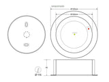 Luminaria LED de emergencia de alta calidad con diseño minimalista. Para instalación en superficie o empotrado, de pequeño tamaño. Más de 180 minutos de autonomía con su batería recargable de Ni-Cd. Luz para señalización de salidas, puertas, ascensores, zonas de paso o comunes.